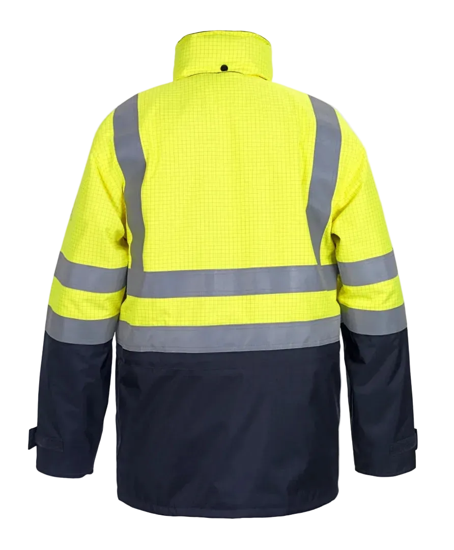 Hydrowear Multinorm Parka Werkjas Miramas Fluor Geel-Marine 🔥