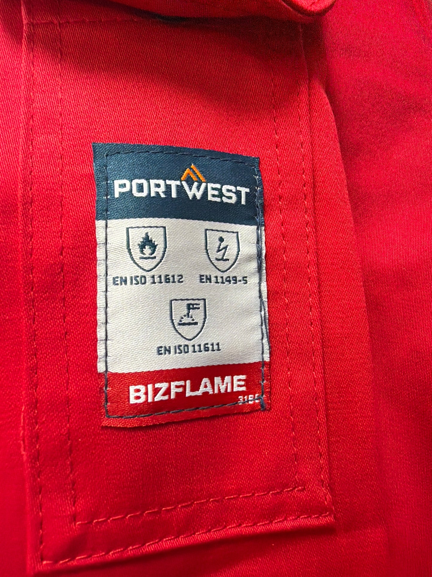 Portwest Lichtgewicht Vlamvertragende Antistatische Overall 280gr Rood FR28 π₯
