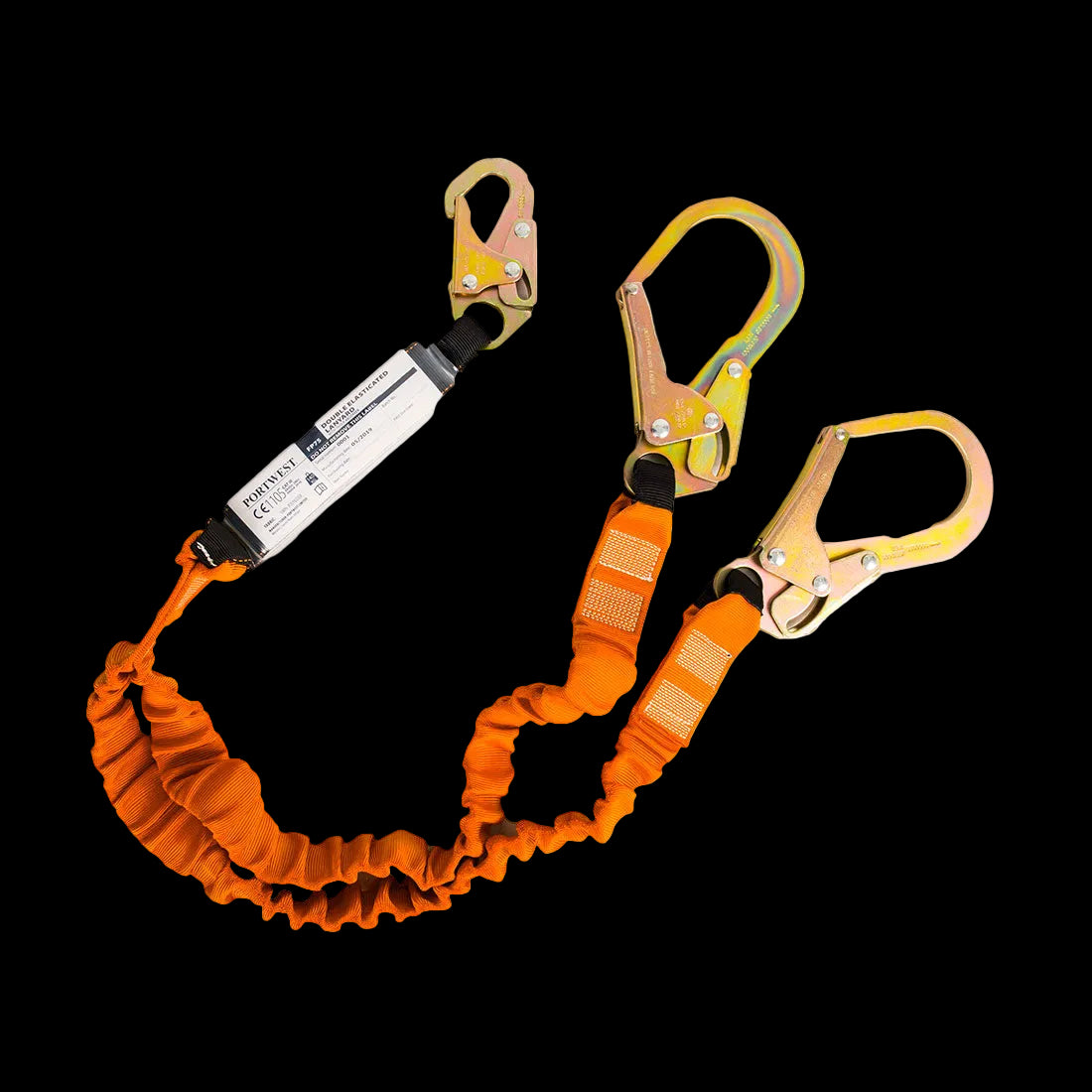 FP75 - Dubbele 140kg Vallijn met schokdemper Zwart/Oranje