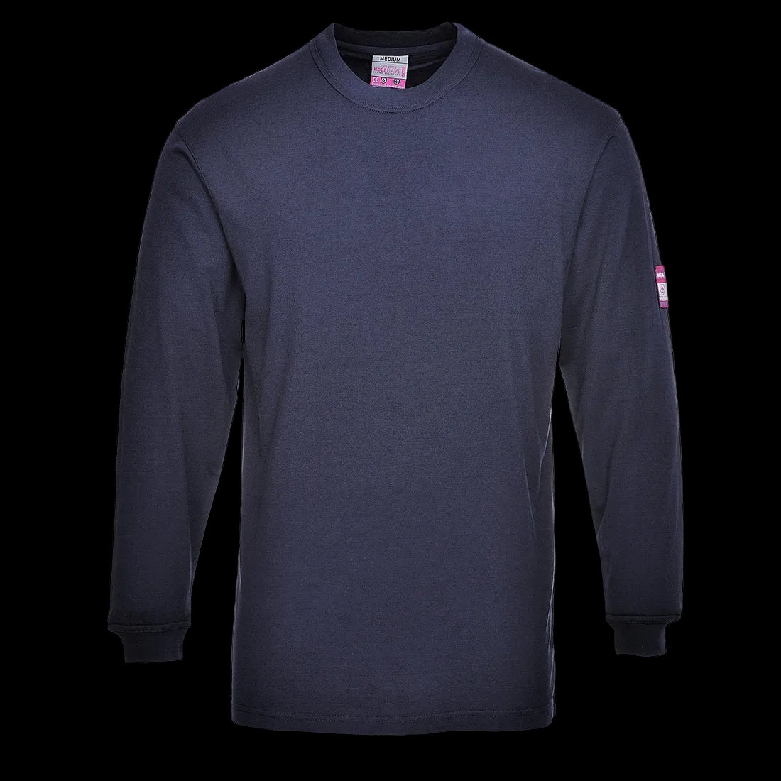 Vlamvertragende Modaflame Anti-statisch T-Shirt Lange Mouw Marine FR11 π₯