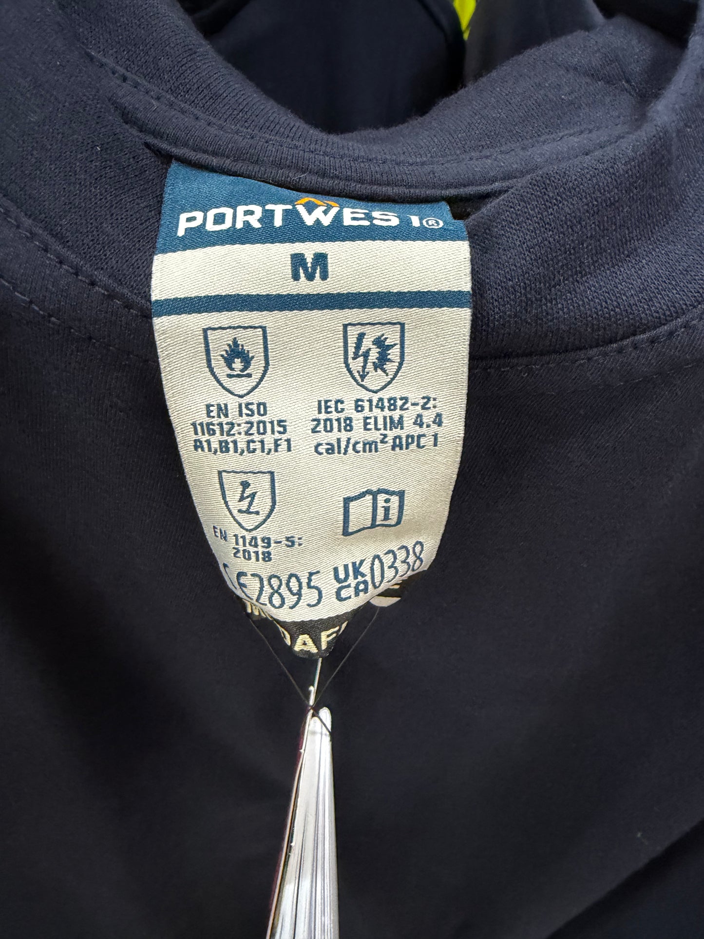 Portwest Vlamvertragende Modaflame Anti-statisch T-Shirt Lange Mouw Marine FR11 π₯