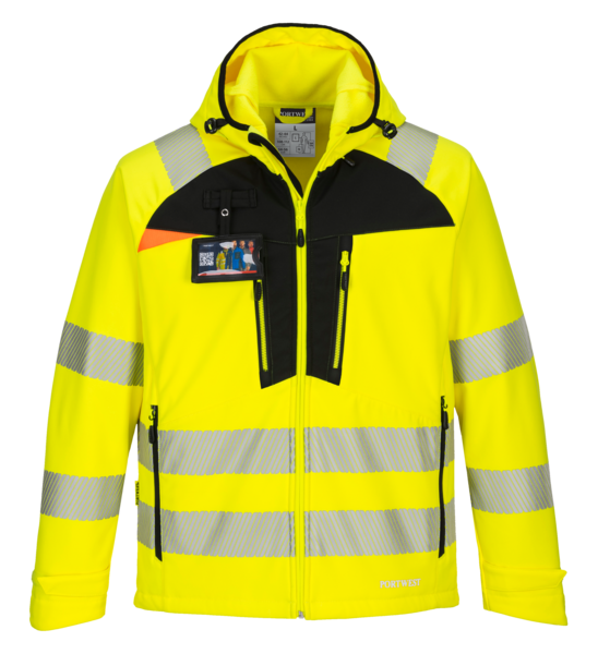 PortWest Hi-Vis Softshell Jacket DX4