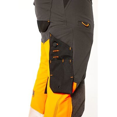PortWest Hi-Vis StretchBroek Met Afneembare Holsterzak EV442