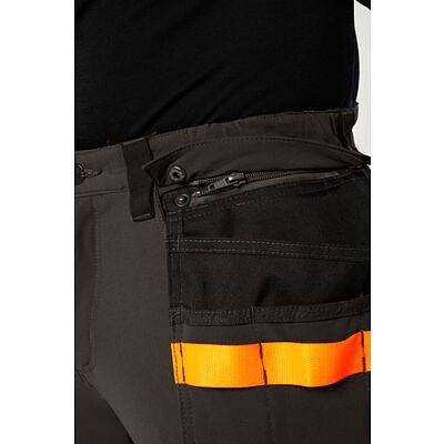 PortWest Hi-Vis StretchBroek Met Afneembare Holsterzak EV442