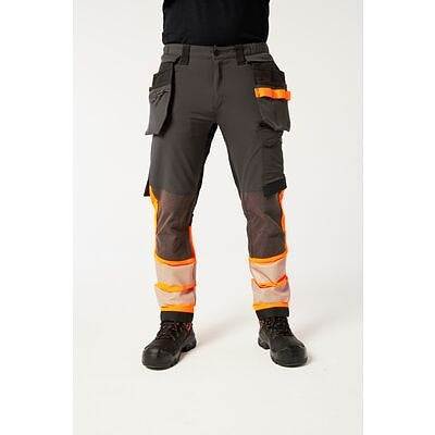 PortWest Hi-Vis StretchBroek Met Afneembare Holsterzak EV442