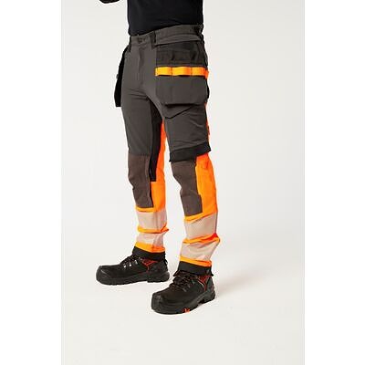 PortWest Hi-Vis StretchBroek Met Afneembare Holsterzak EV442