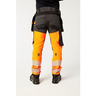 PortWest Hi-Vis StretchBroek Met Afneembare Holsterzak EV442