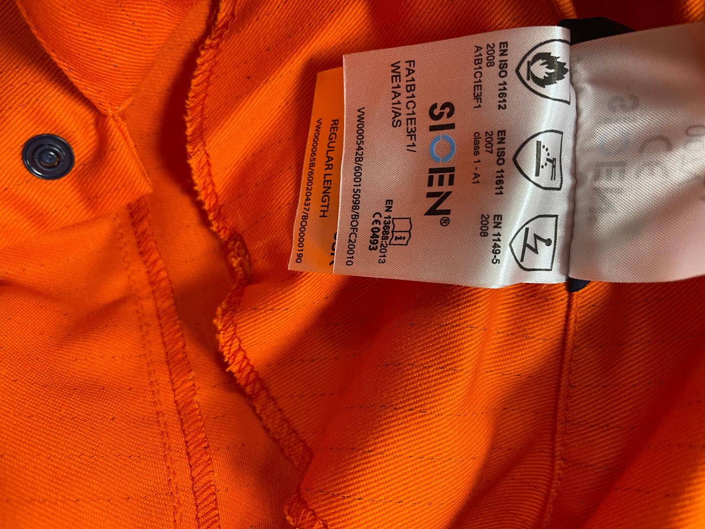 Sioen Aversa vlamvertragend overall π₯