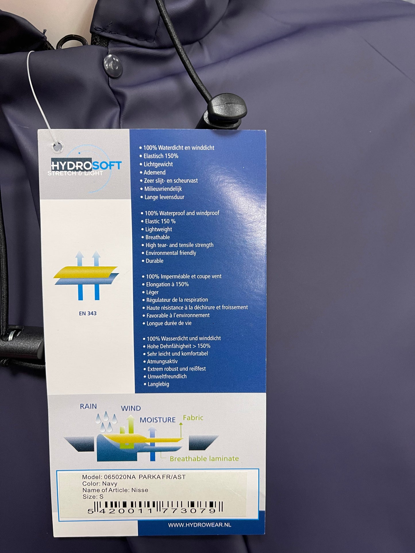 Hydrowear nisse vlamvertragend regenjas ☔️🔥