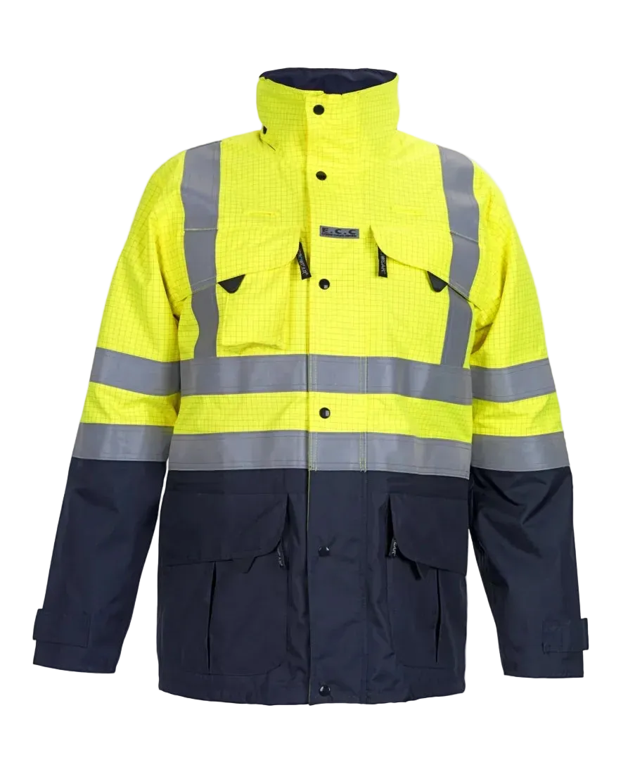 Hydrowear Multinorm Parka Werkjas Miramas Fluor Geel-Marine 🔥