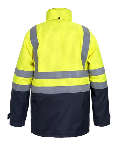 Hydrowear Multinorm Parka Werkjas Miramas Fluor Geel-Marine 🔥