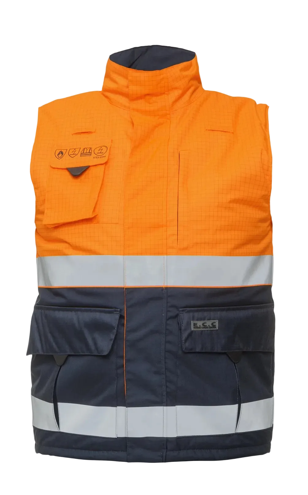 Bodywarmer Multinorm Metz Fluor Oranje - Marine 🔥