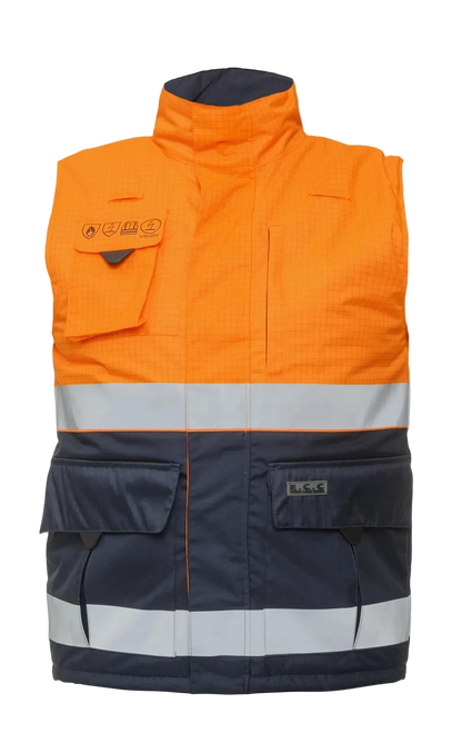 Bodywarmer Multinorm Metz Fluor Oranje - Marine 🔥