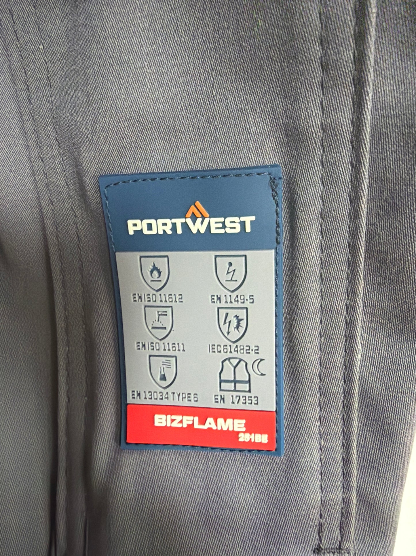 Portwest FR417 - FR chemisch bestendige broek Grijs 🔥