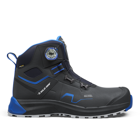 Solid Gear Sonar Midden Zwart/Blauw Werkschoen