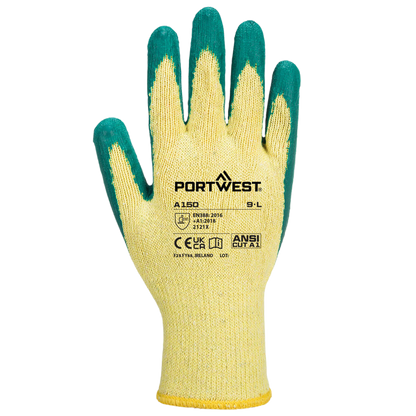 PortWest Klassieke Latex Griphandschoen Groen A150