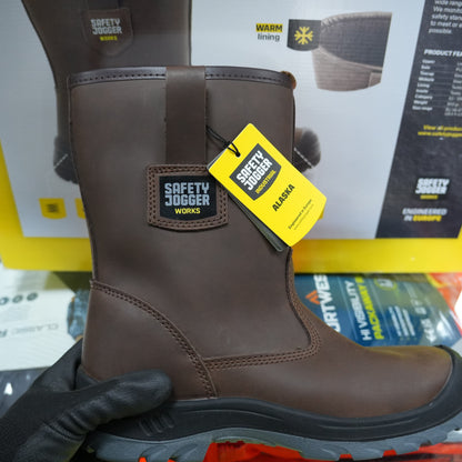 Safety jogger alaska S3 gevoerde werklaars winterbox