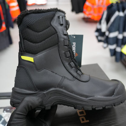 Portwest Winterlaars Stalen Lederen  S3L SC HRO CI SR Zwart FD05
