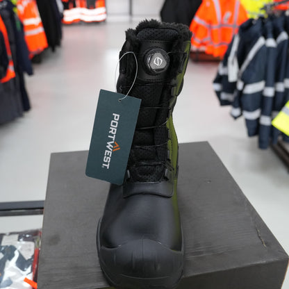 Portwest Winterlaars Stalen Lederen  S3L SC HRO CI SR Zwart FD05