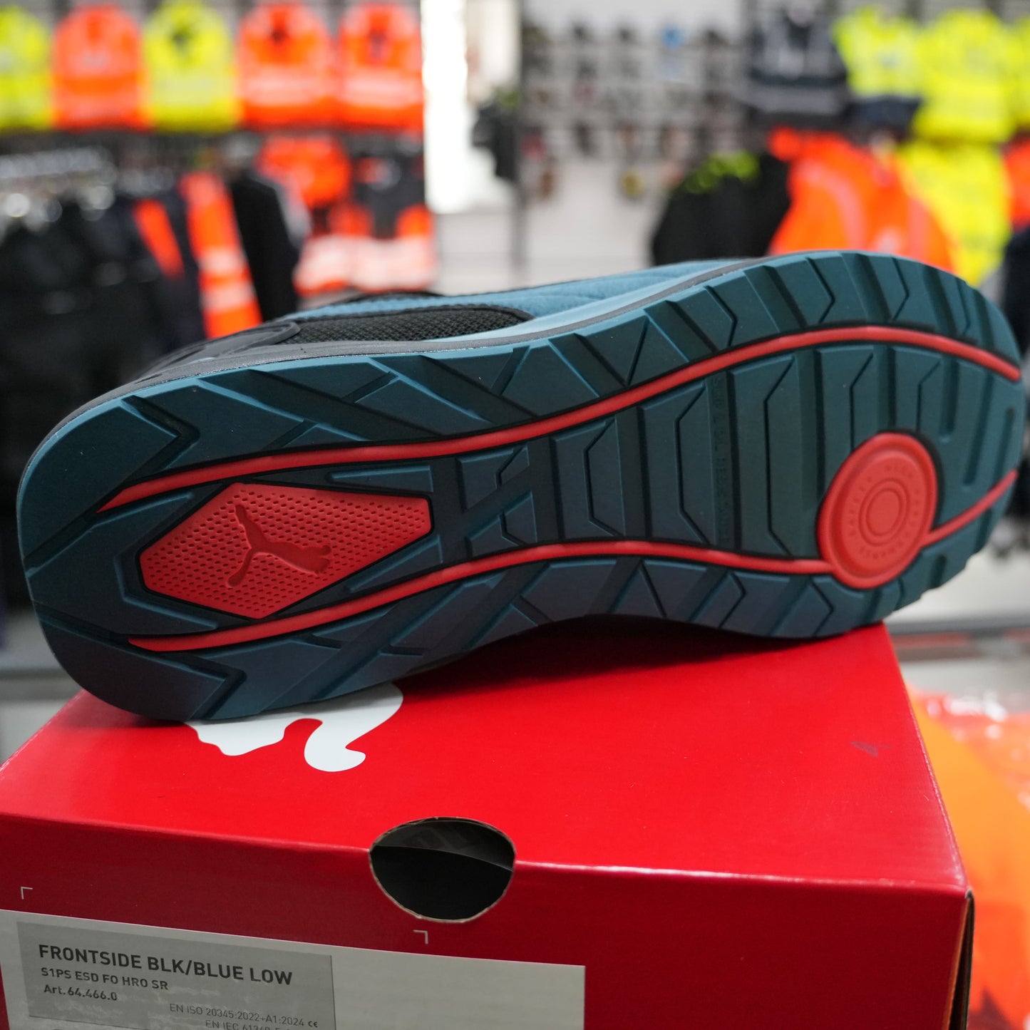 Puma FRONTSIDE BLK/BLUE LOW S1PS Werkschoen ESD FO HRO SR