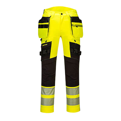 PortWest -Hi-Vis Stretch Broek Met Afneembare Holsterzakken DX442