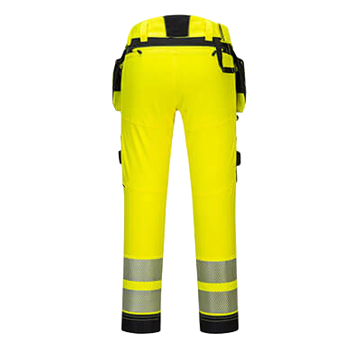 PortWest -Hi-Vis Stretch Broek Met Afneembare Holsterzakken DX442