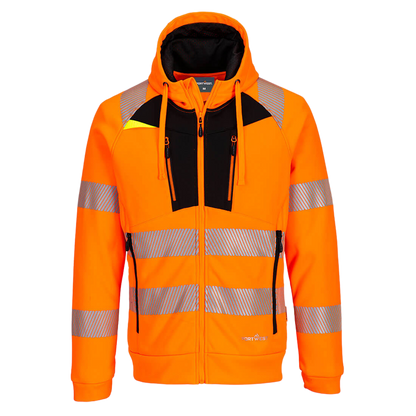 PortWest  Hi-Vis Hoodie Met Rits DX484