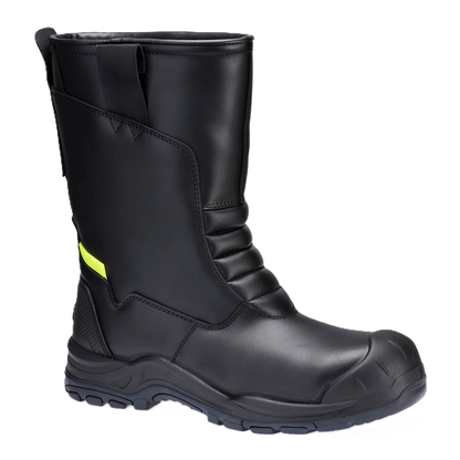 Winterlaars Stalen Lederen S3L SC HRO CI SR Zwart FD07