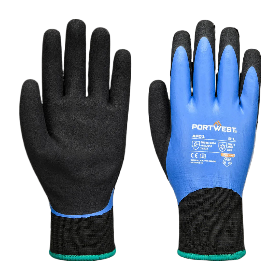 AP01 - Thermo Pro Handschoen Blauw/zwart