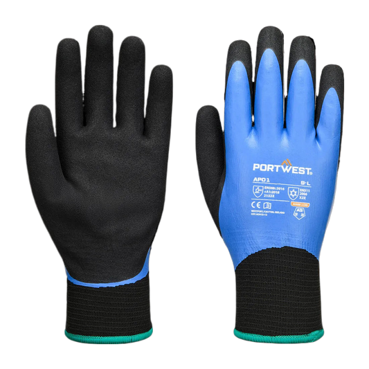 AP01 - Thermo Pro Handschoen Blauw/zwart