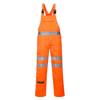 PortWest Hi-Vis Polyester Katoenen Amerikaanse Overall Oranje RT43