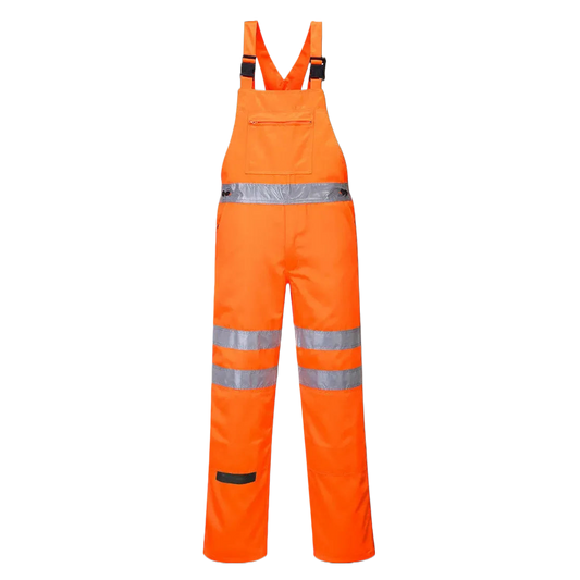 PortWest Hi-Vis Polyester Katoenen Amerikaanse Overall Oranje RT43