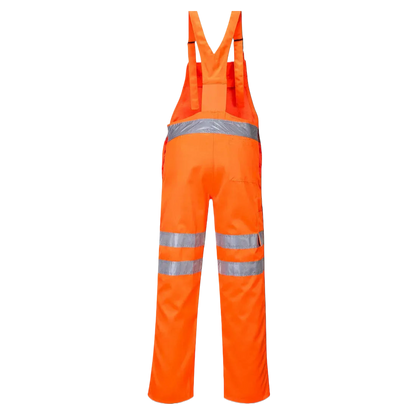 PortWest Hi-Vis Polyester Katoenen Amerikaanse Overall Oranje RT43