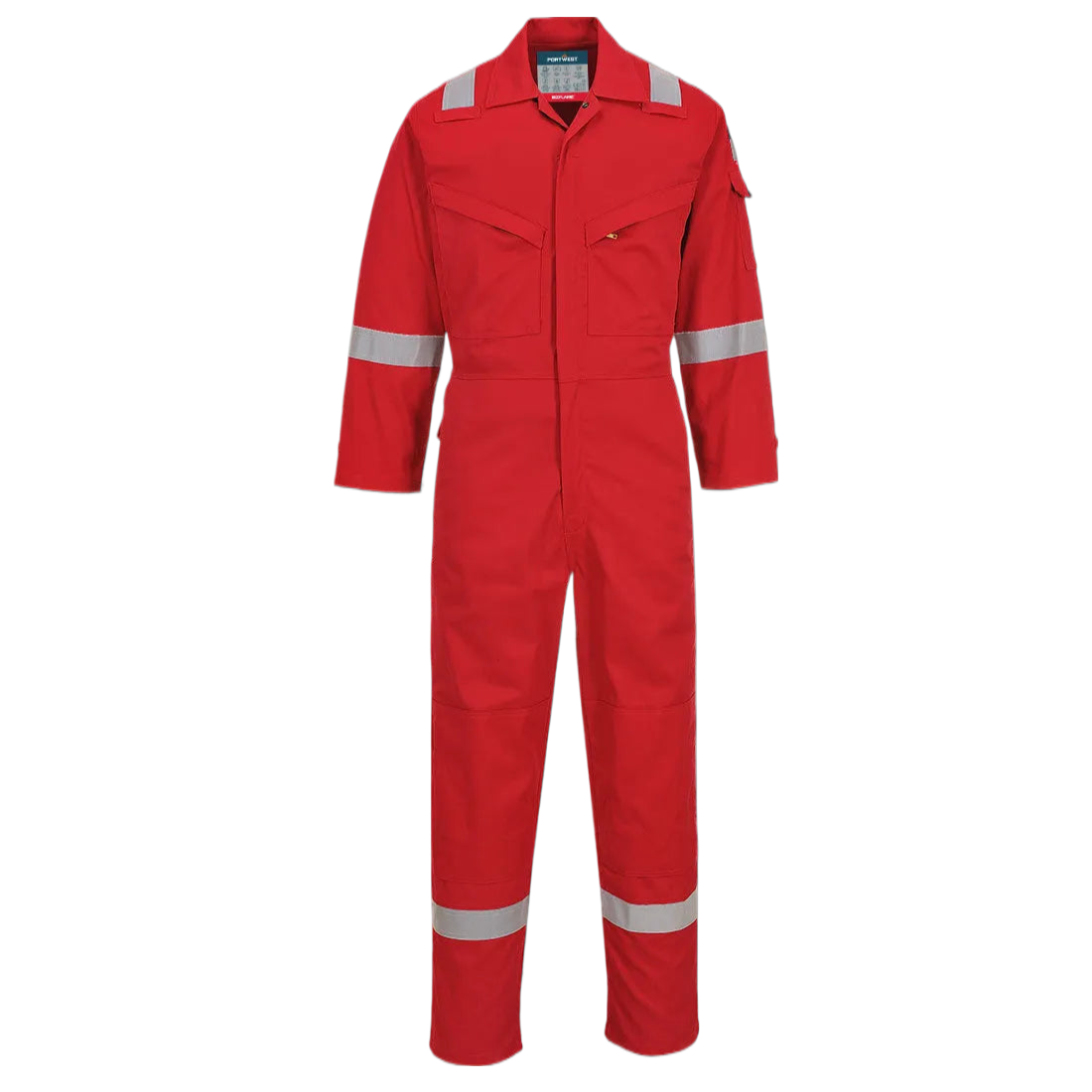 Portwest Lichtgewicht Vlamvertragende Antistatische Overall 280gr Rood FR28 🔥