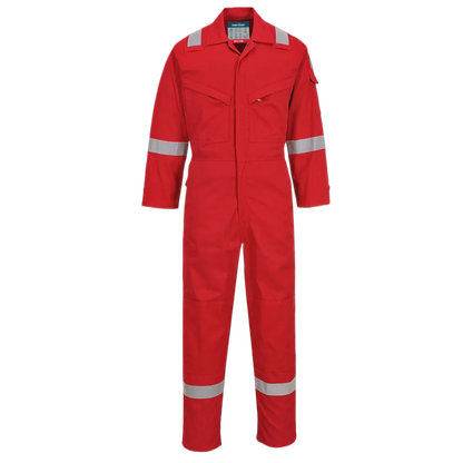 Portwest Lichtgewicht Vlamvertragende Antistatische Overall 280gr Rood FR28 🔥