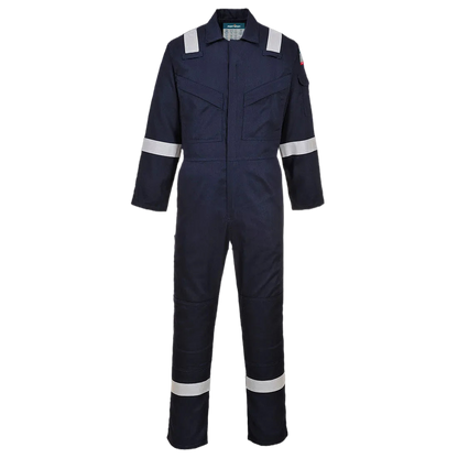 Portwest Lichtgewicht Vlamvertragende Antistatische Overall 280gr Marine FR28 🔥