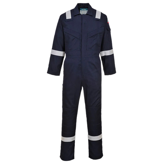 Portwest Lichtgewicht Vlamvertragende Antistatische Overall 280gr Marine FR28 🔥
