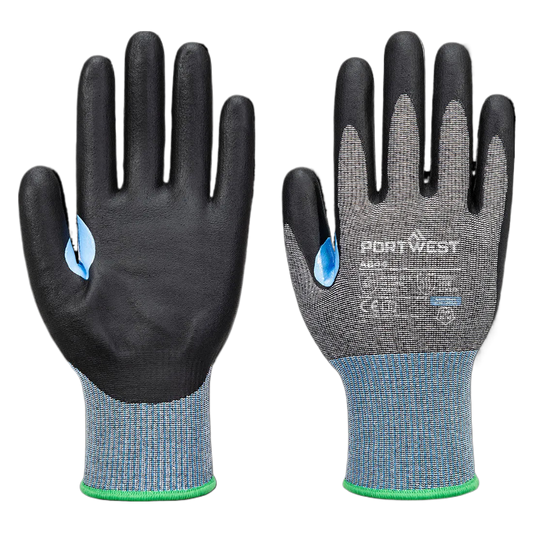 Portwest A644 - CS D15 Nitril Snijbestendige Handschoen Grijs/zwart