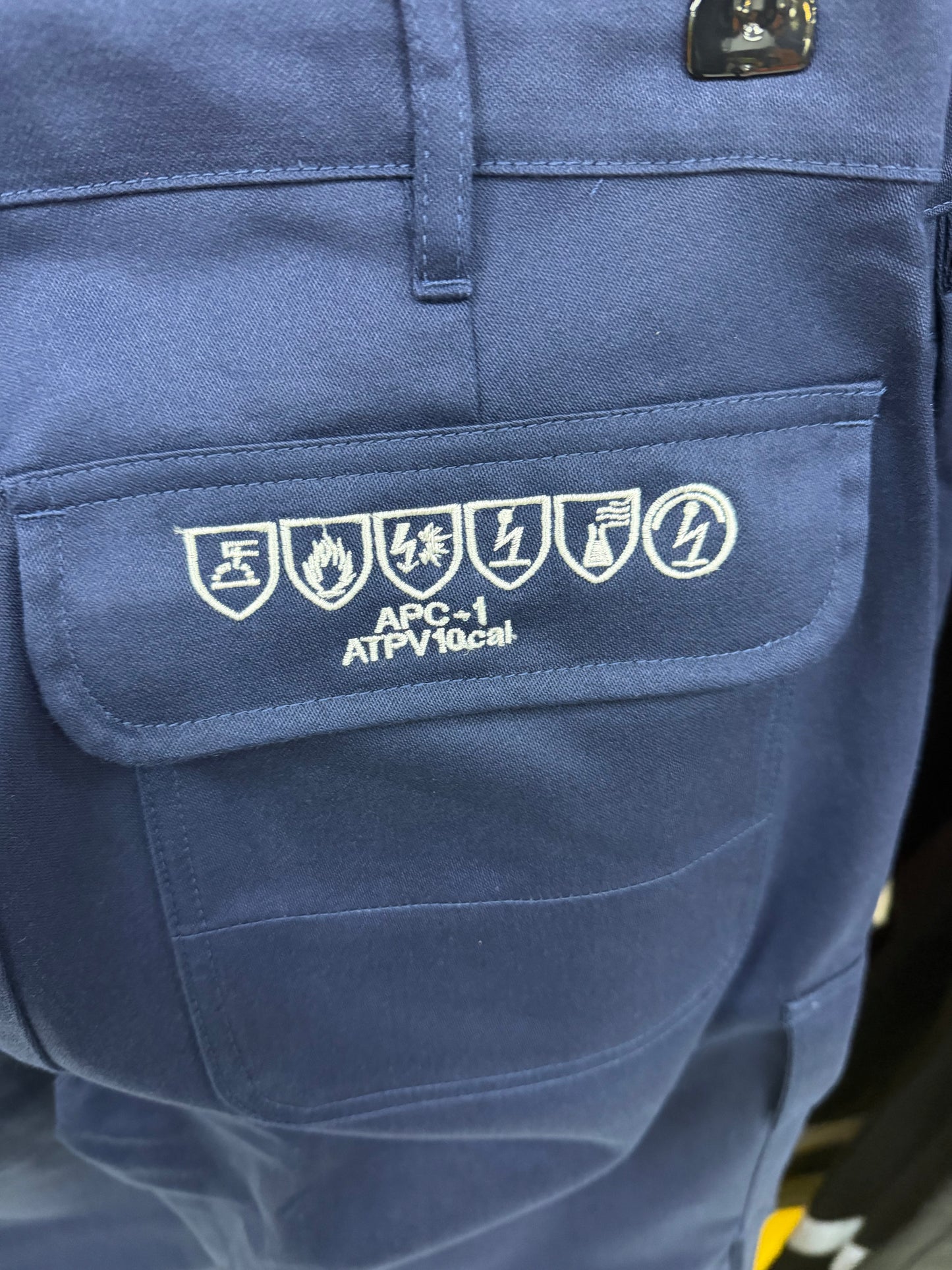 Hydrowear Meddo vlamvertragend werkbroek met kniezakken Marine 🔥