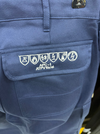 Hydrowear Meddo vlamvertragend werkbroek met kniezakken Marine 🔥
