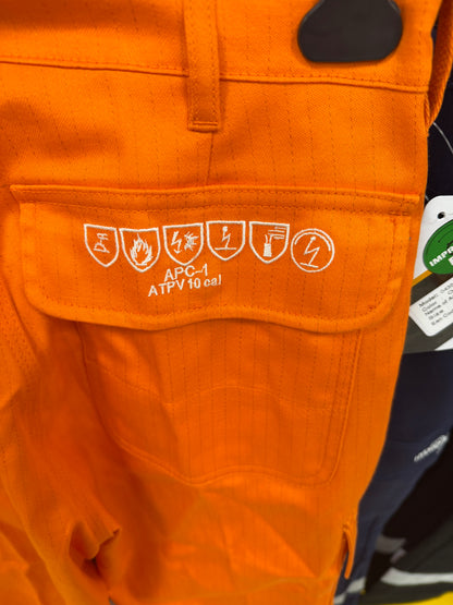 Hydrowear Meddo vlamvertragend werkbroek met kniezakken Oranje 🔥