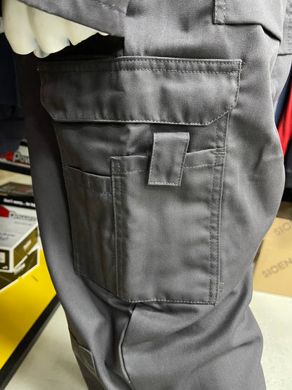 Grijs/rood Overall met kniezakken