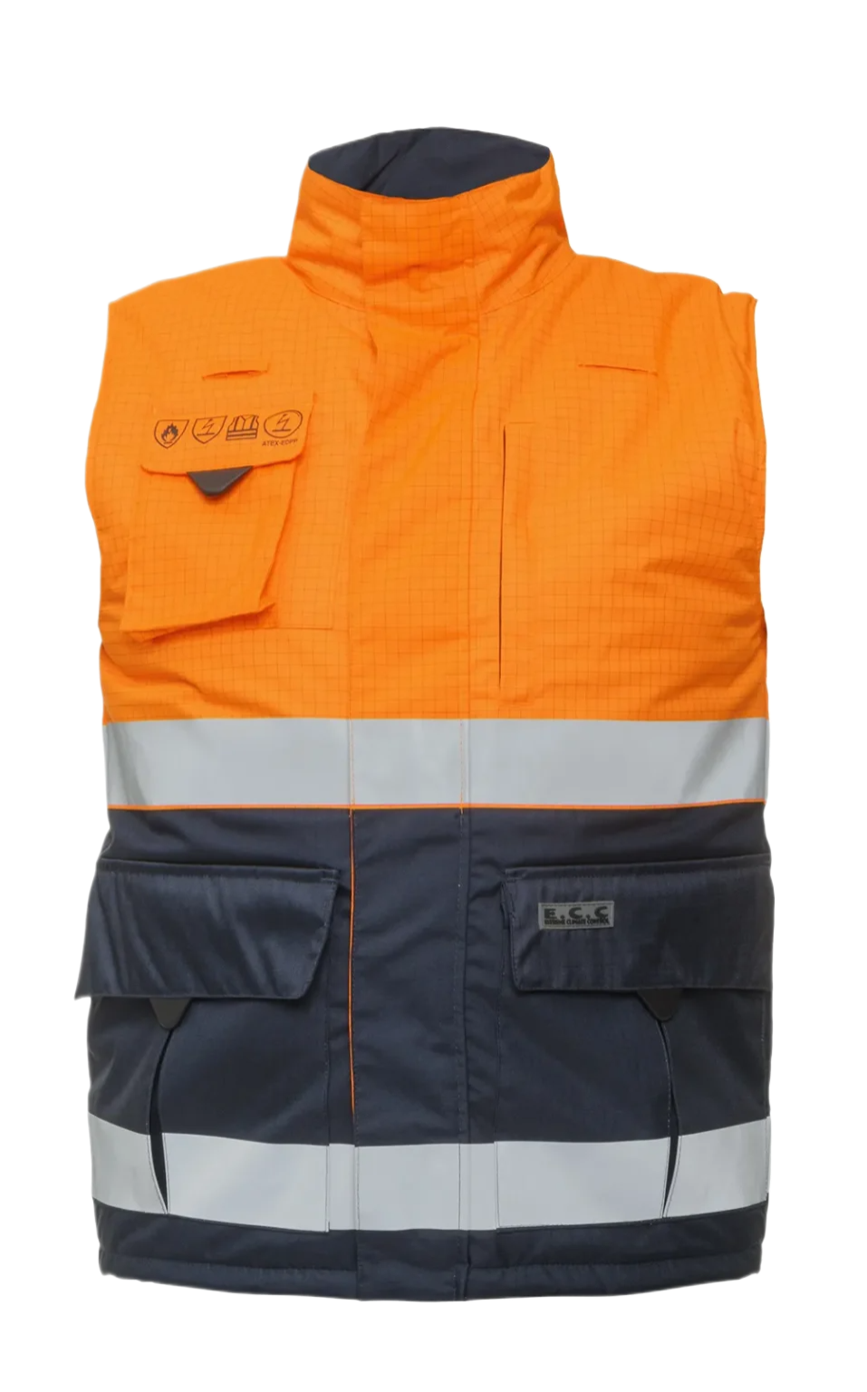 Bodywarmer Multinorm Metz Fluor Oranje - Marine 🔥