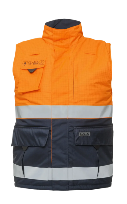 Bodywarmer Multinorm Metz Fluor Oranje - Marine 🔥