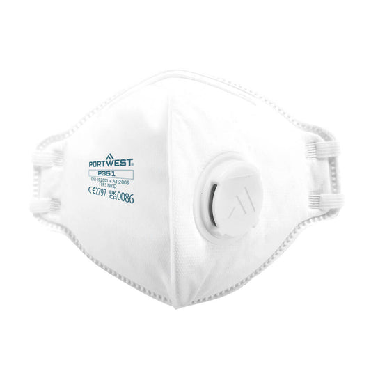 FFP3 Dolomite Plat Gevouwen Masker (PK20) Wit P351