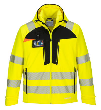 PortWest Hi-Vis Softshell Jacket DX475