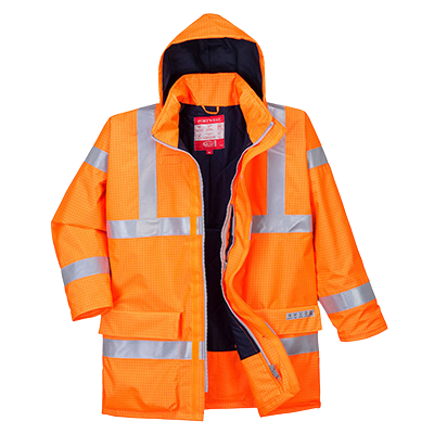 PortWest Bizflame Regen Hi-Vis Vlamvertragende Oranje WerkJas S778 🔥