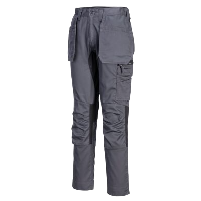 PortWest Stretch Panel Holster Trousers Metal Grey CD883