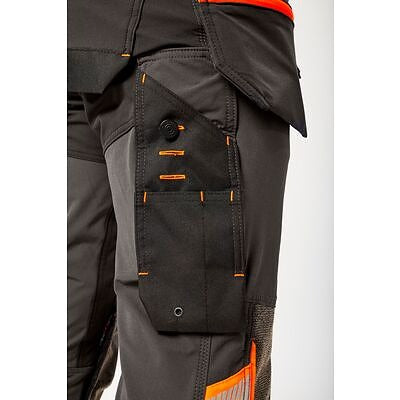 PortWest Hi-Vis StretchBroek Met Afneembare Holsterzak EV442
