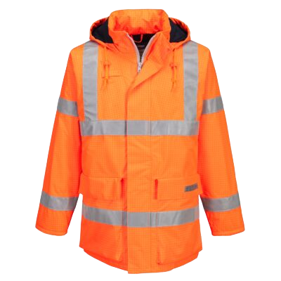 PortWest Bizflame Regen Hi-Vis Vlamvertragende Oranje WerkJas S778 🔥